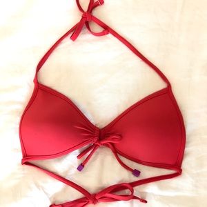 Coral push up bikini top